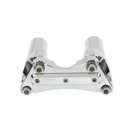 3.5" Straight Handlebar Riser & Top Clamp Chrome For Harley Dyna Tour Road Glide
