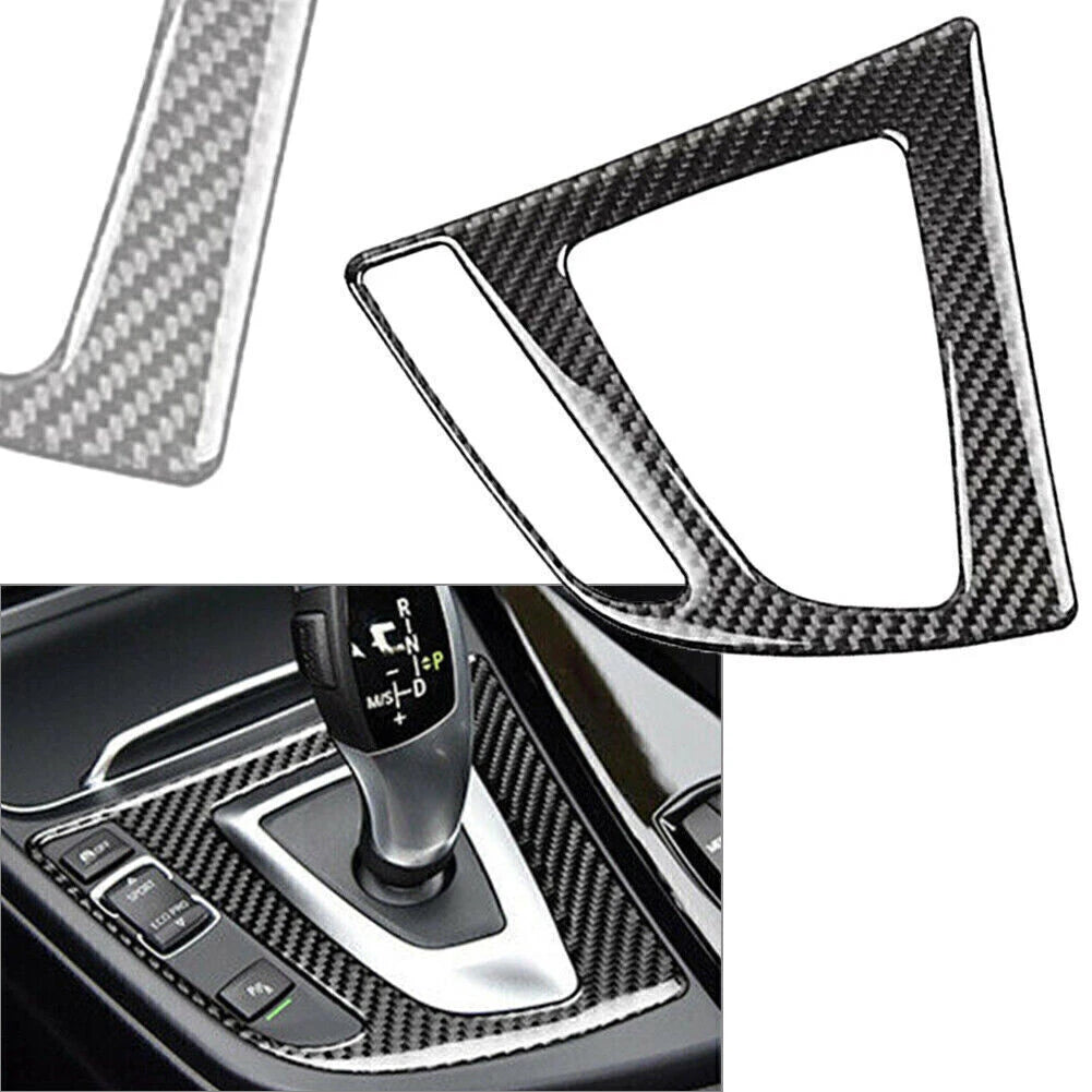 Carbon Fiber Interior Gear Shift Panel Cover Decal Trim Fit BMW 3 4 F32 F30 F34