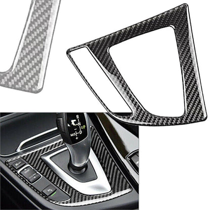 Carbon Fiber Interior Gear Shift Panel Cover Decal Trim Fit BMW 3 4 F32 F30 F34