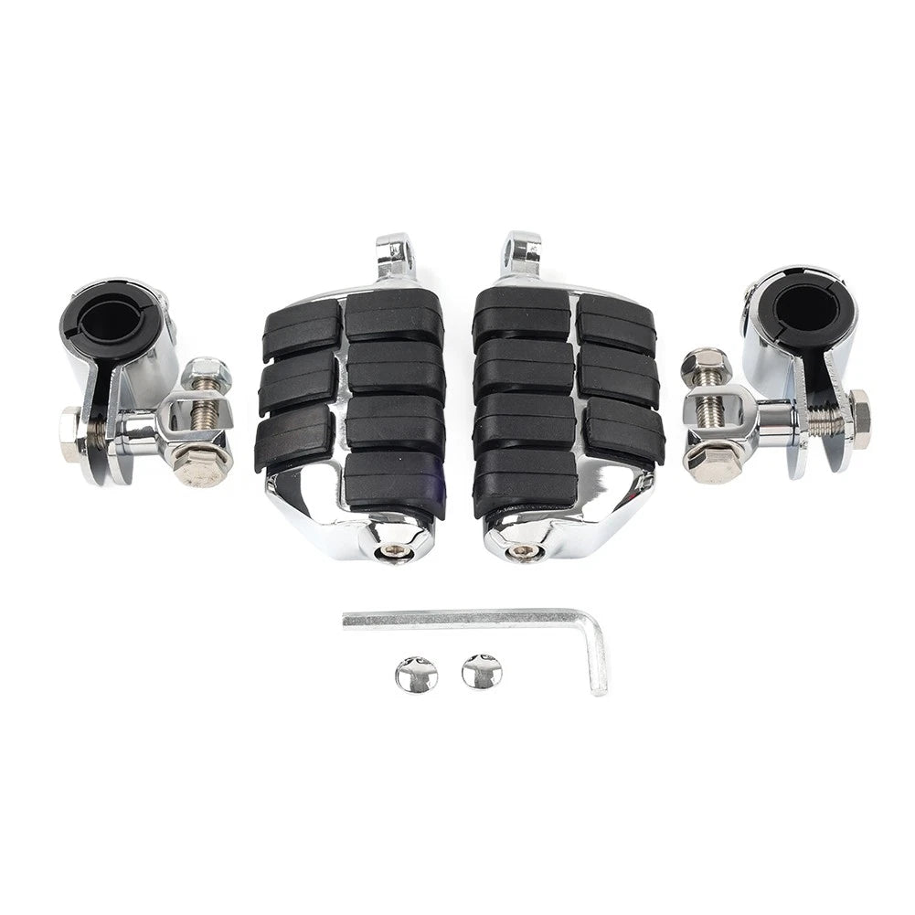 Universal Motorcycle Footpegs Highway Pegs Foot Rest 1-1/4" For Harley Fit Honda