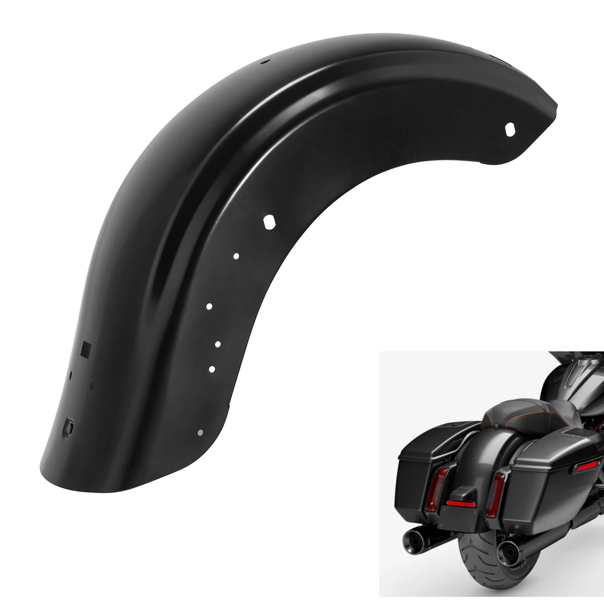 Rear Fender For Harley CVO Road Street Glide FLHXSE FLTRXSE 2023-Up Vivid Black