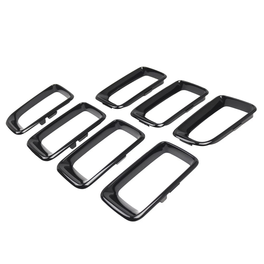Front Grille Insert Cover Frame Grille Molding Black For Jeep Compass 2011-2017