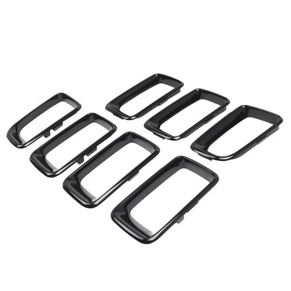 Front Grille Insert Cover Frame Grille Molding Black For Jeep Compass 2011-2017