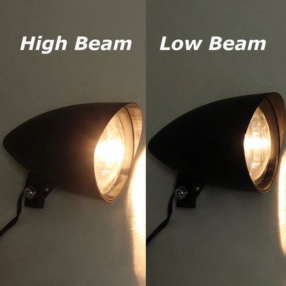 5.75 " Tri-Bar H4 Motorcycle Headlight Lamp Visor Bucket For Harley Dyna Softail