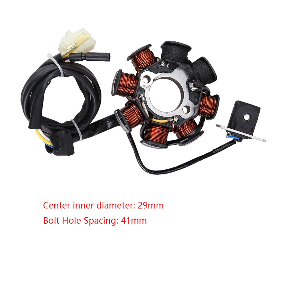 8 Pole Magneto Stator Coil For GY6 150cc 125cc 50cc ATV Moped TAOTAO Scooter