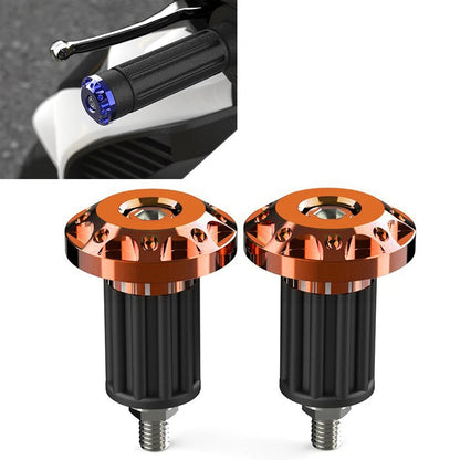 2x 7/8'' Motor Dirt Bike Handlebar Grips Handle Bar End Cap Plugs Slider Orange