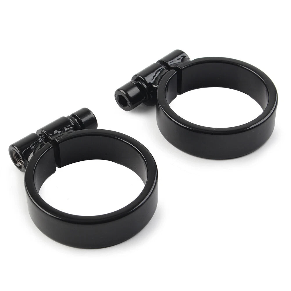 Fit Harley XL Ironhead Sportster 1000 Model 1957-1985 Exhaust Port Clamps Black