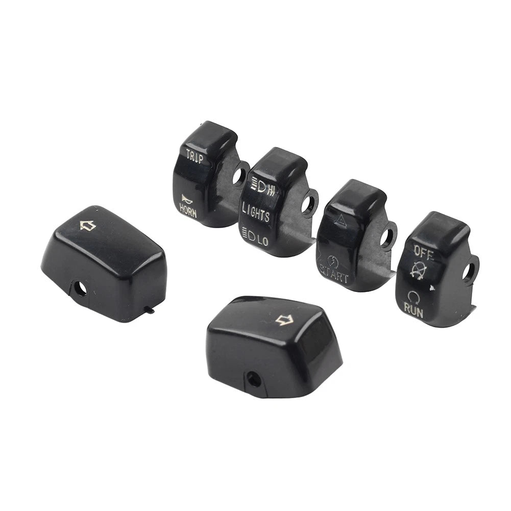 6x Hand Control Switch Housing Button Caps for Harley Sportster XL XR 1996-2013