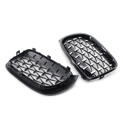 Fit BMW X3 F25 /X4 F26 2014-2017 Diamond Meteor Latest Style Front Kidney Grille