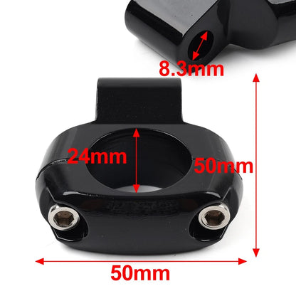 1 Handlebar Mirror Mounting Clamp Holder Bracket For Harley Dyna Fatboy Chrome