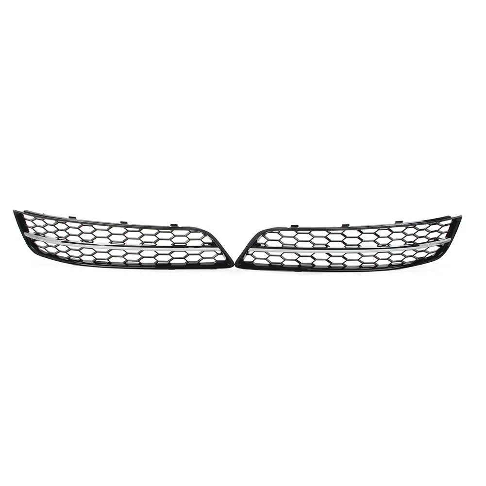 Pair Front Bumper Mesh Fog Light Cover W/O Fog Light Hole For Audi A3 8P 2009-13