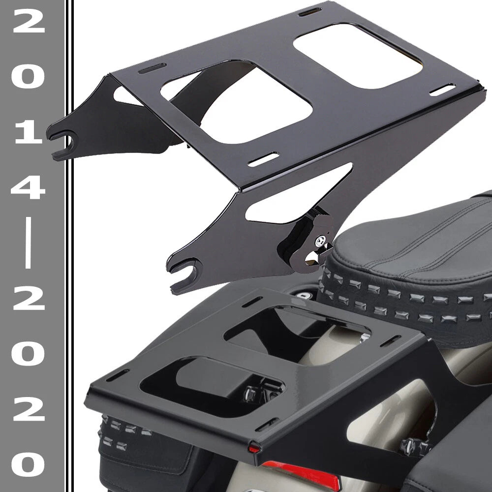 Two Up Tour Pack Mount Luggage Rack W/ Docking Hardware Kits For Harley Touring