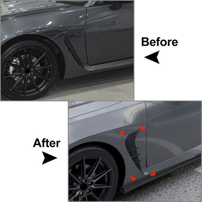 Glossy BLK Side Fender Vent Air Wing Cover For Subaru BRZ For Toyota GR86 22-24
