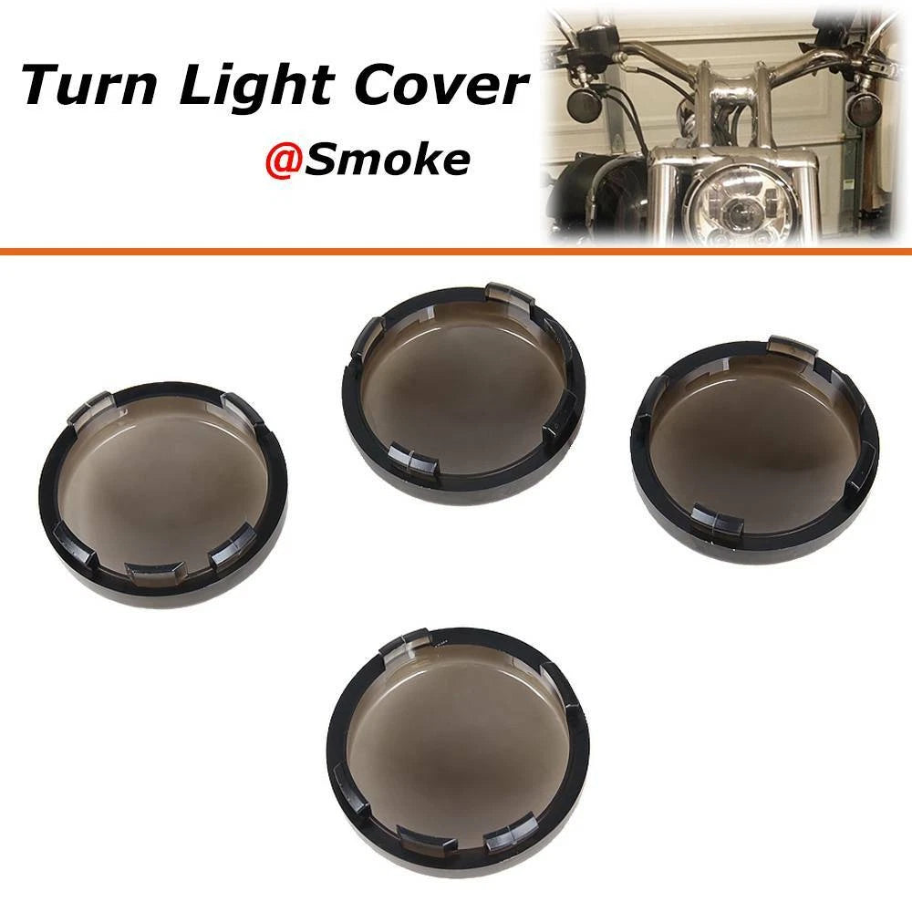 4PCS Plastic Smoke Turn Signal Light Lens Covers Fit for Harley Electra Glide US