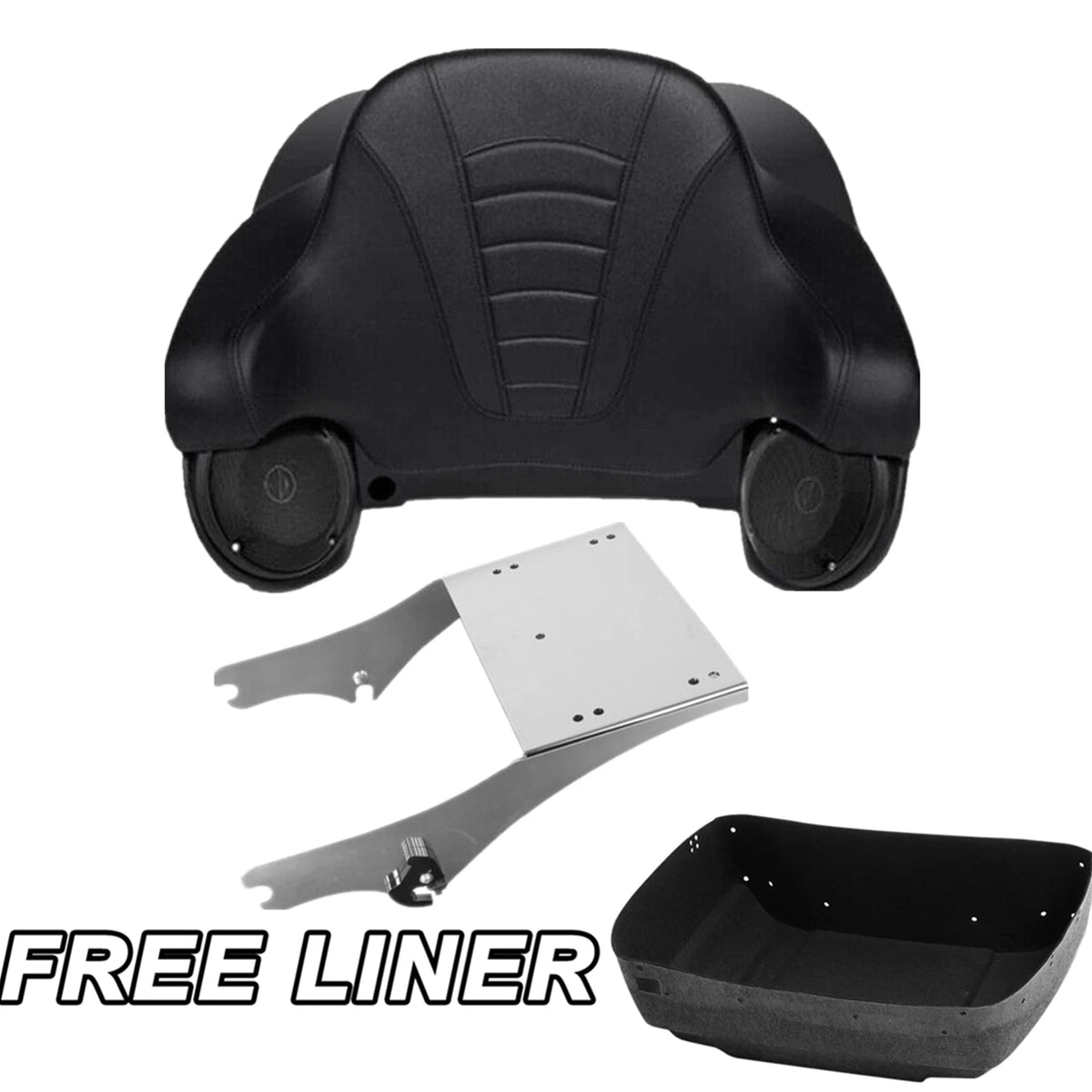 King Trunk Pad Mount Speakers Fit For Harley Electra Road Glide 97-08