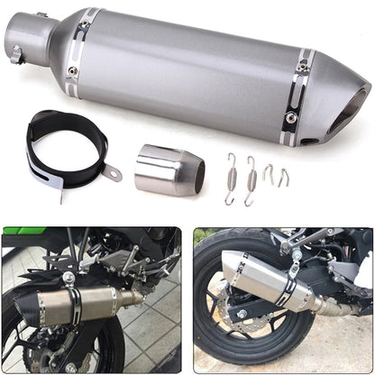 Motorcycle 370MM Universal Exhaust Muffler Pipe with DB Killer Slip on Bike ATV