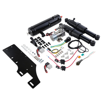 Front Air Ride Lowering Kit & Rear Suspension Tank Fit For Harley Touring 14-24