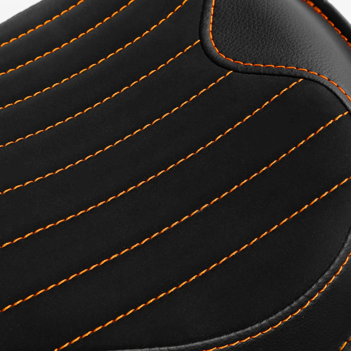 Black Orange Driver Solo Seat Fit For Harley Dyna Street Bob Low Rider 07-17 16