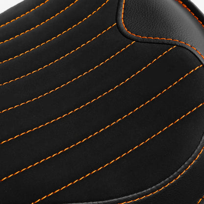 Black Orange Driver Solo Seat Fit For Harley Dyna Street Bob Low Rider 07-17 16