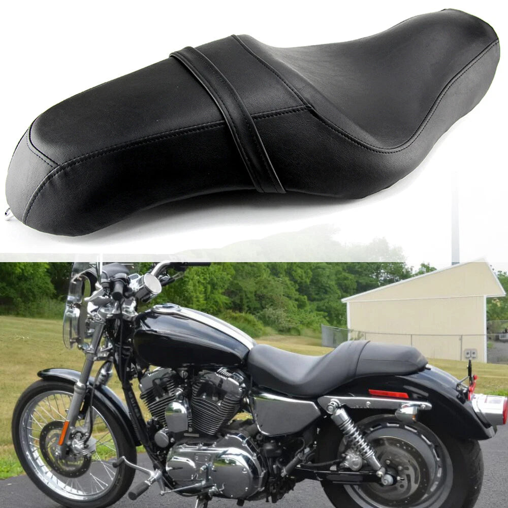 Driver & Rider Passenger Seat For Harley Sportster XL 48 72 Iron 883 1200 Custom