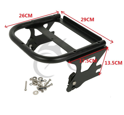 Chopped Trunk Pad Mount Rack Fit For Harley Touring Electra Glide 97-08 07 Black