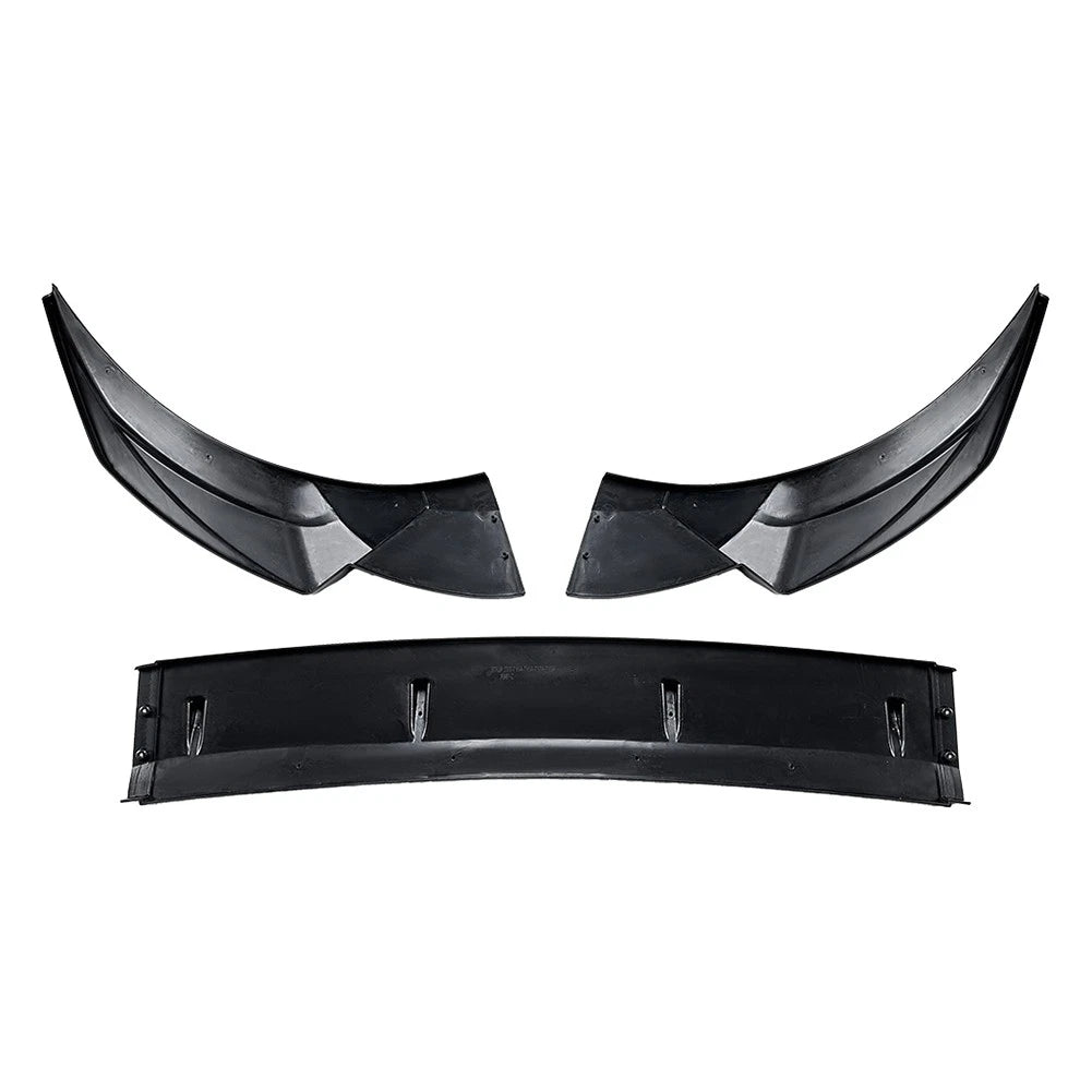 Front Bumper Splitter Spoiler Lip Carbon Fiber Black For Audi A4 S4 B9.5 2020-24