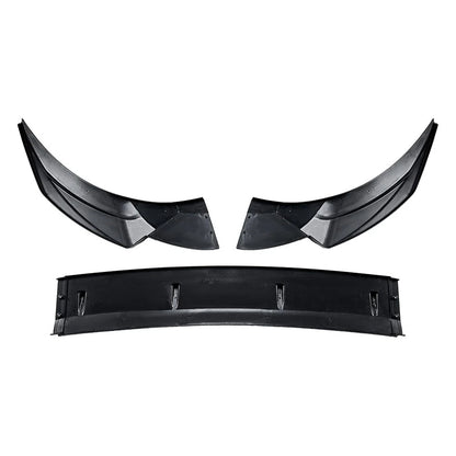 Front Bumper Splitter Spoiler Lip Carbon Fiber Black For Audi A4 S4 B9.5 2020-24