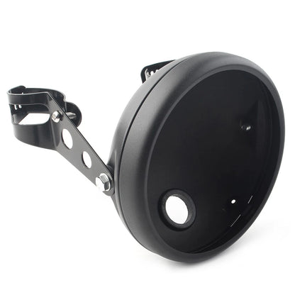 Motorcycle Matte Black Headlight 7-Inch Retro  LED Headlight Shell For Harley