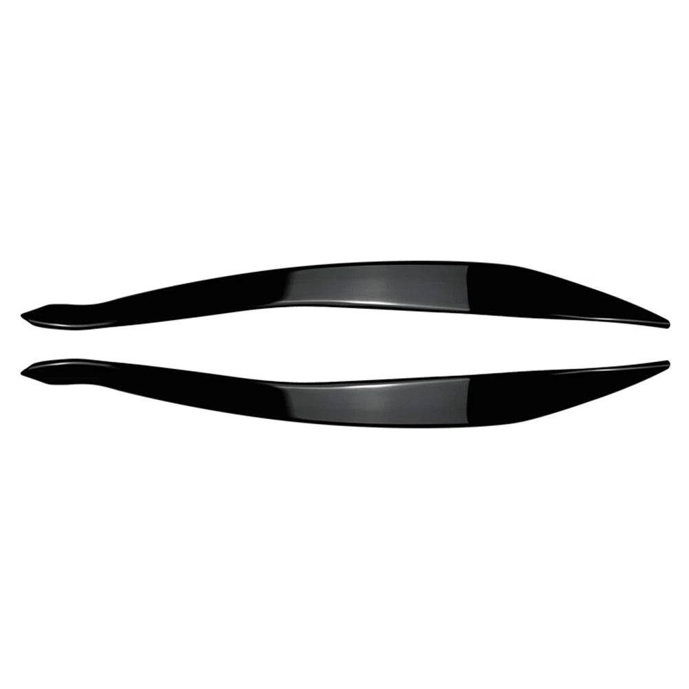 Front Headlight Eyelids Eyebrow Cover For BMW 5 Series F10 F11 2015-2017 Black