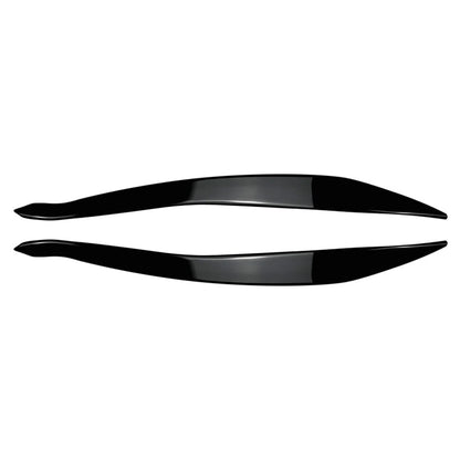 Front Headlight Eyelids Eyebrow Cover For BMW 5 Series F10 F11 2015-2017 Black
