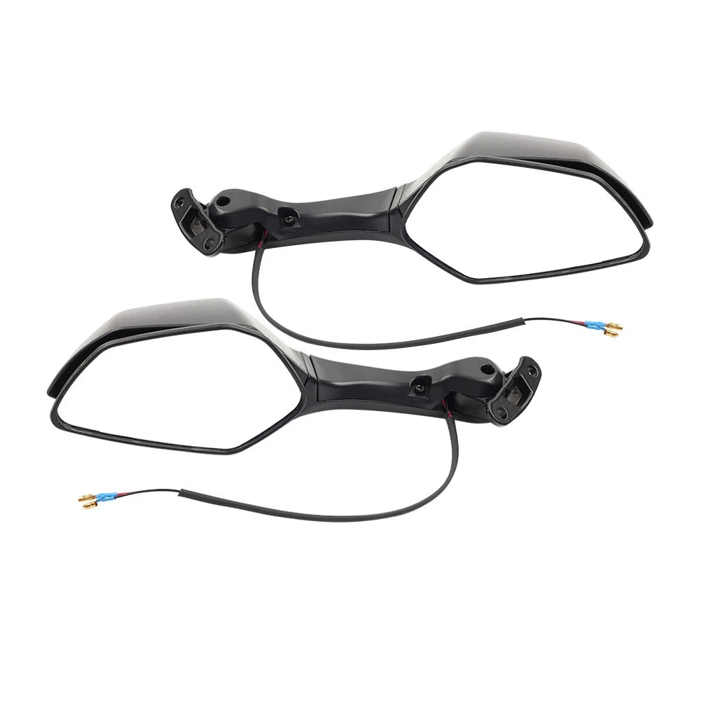 Rear View Mirrors w/ Turn Signals Fit For Kawasaki Ninja ZX10R 2016-2022 2023