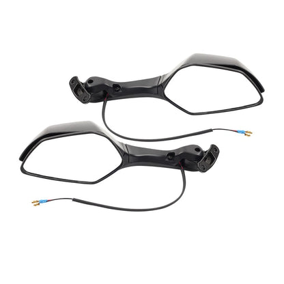 Rear View Mirrors w/ Turn Signals Fit For Kawasaki Ninja ZX10R 2016-2022 2023
