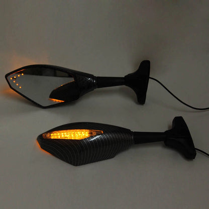 Integrated Turn Signal Mirrors For Honda CBR 600 F4i 929 954 RR F1 F2 Hurricane