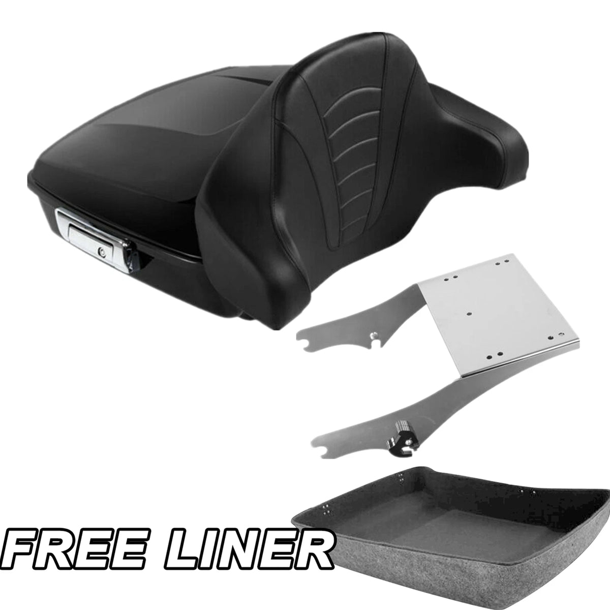 Matte Chopped Trunk Pad Mount Fit For Harley Street Road Glide 1997-08