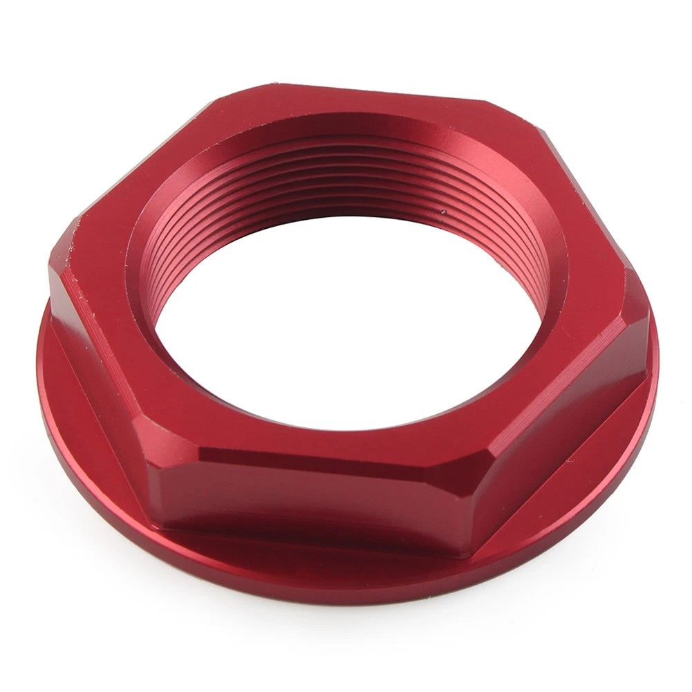 36mm Universal Motorcycle Triple Tree Stem Yoke Center Hole Nut CNC Red US