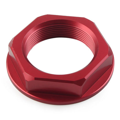 36mm Universal Motorcycle Triple Tree Stem Yoke Center Hole Nut CNC Red US