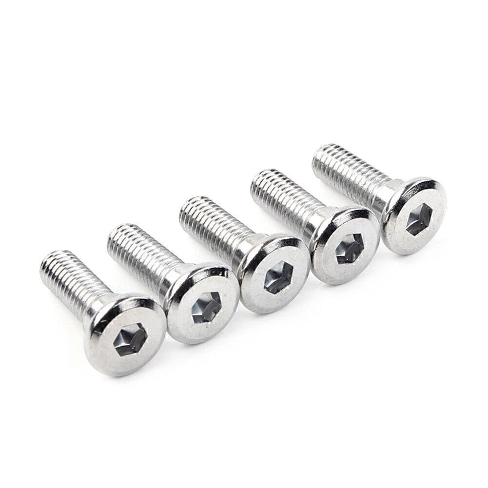 5x M8x25mm x 1.25 Steel Bolts Ti Hex Socket Disc Brake Rotor Screws Fasteners US