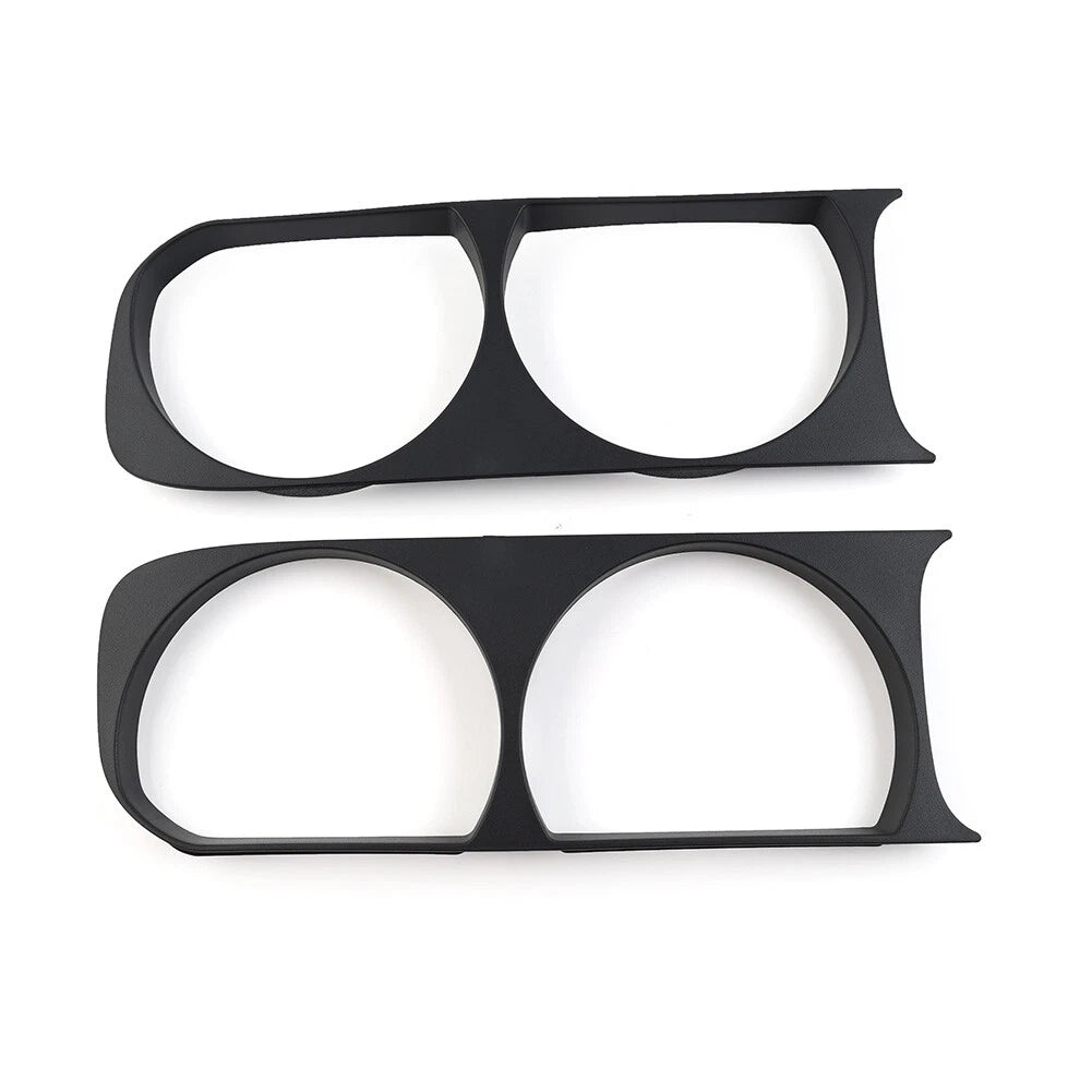 Headlight Headlamp Bezel Frame Trim For Dodge Challenger 2008-2014 Matte Black