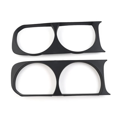 Headlight Headlamp Bezel Frame Trim For Dodge Challenger 2008-2014 Matte Black