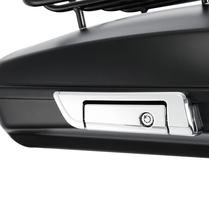 Matte Black Razor Trunk Backrest Pad Top Rack Fit Fit For Harley Touring 2014-Up