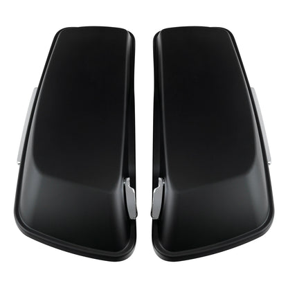 Matte Black 5'' Stretched Saddlebags w/ Bracket For Harley Softail Fatboy 84-17