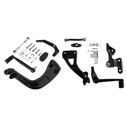 Mid Controls Shift & Brake Side Kit Fit For Harley FLSB FXFB FXFBS 2018-Up Black