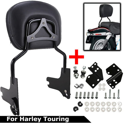 For 97-08 Harley Touring FLT Passenger Backrest Sissy bar & Docking Hardware Kit