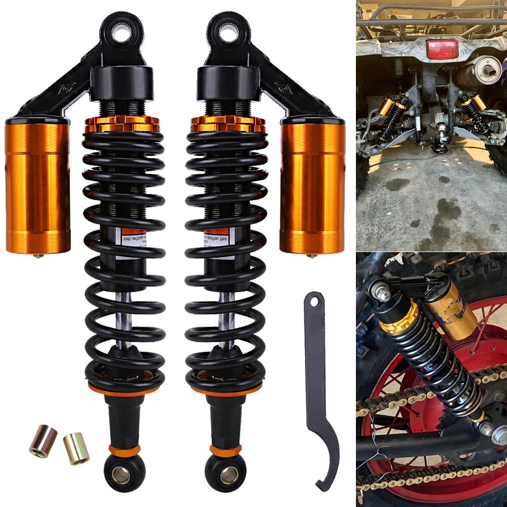 2x 13.5" 340mm Air Shocks Absorber Universal for Honda Yamaha Motorcycle ATV UTV