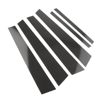 Window B Pillar Trim Cover Set Carbon Fiber Fit BMW 3 Series E46 1998-2004
