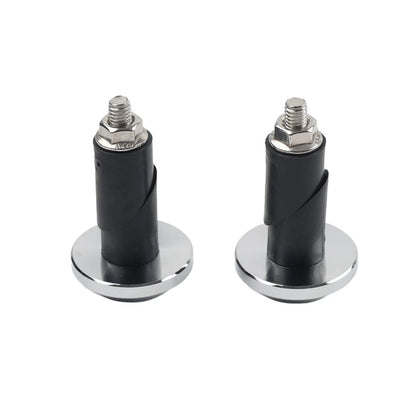 2pcs Chrome Motorcycle 7/8'' 1'' Handlebar Grips Handle Bar End Cap Silder Plug
