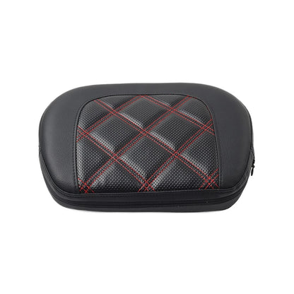 Red Stitching Passenger Sissy Bar Backrest Pad Bracket For Harley Street Glide