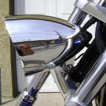 5.75" 5 3/4" Chrome Motorcycle Bullet Headlight Bucket Visor Tri-Bar For Harley