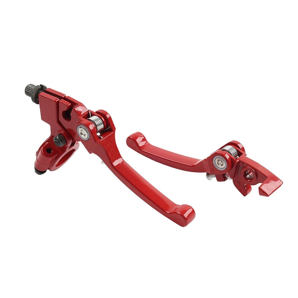 Brake Clutch Levers Red For Dirt Bike 50cc 125cc 22mm 7/8 Inch Handlebar