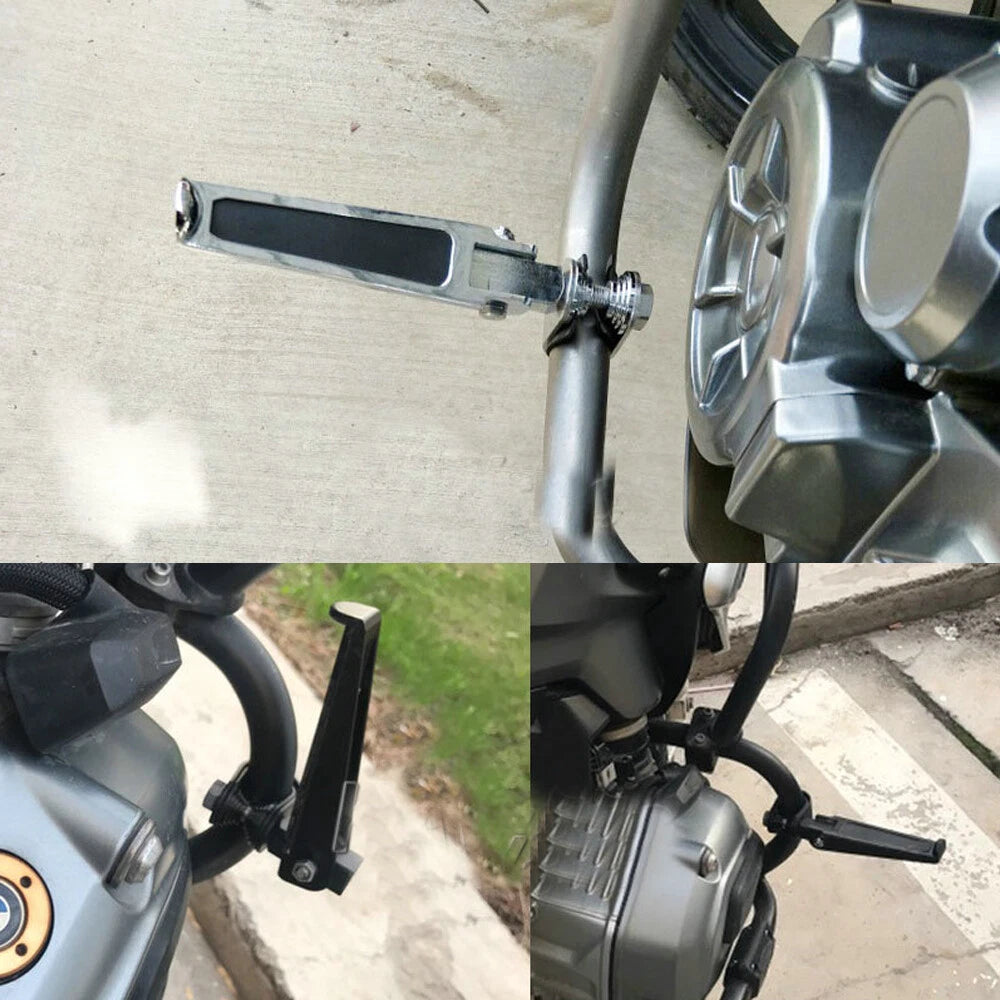 1"~ 1-1/4" 1.25" Engine Guard Crash Bar U-clamp Foot Pegs For Harley Motorcycle